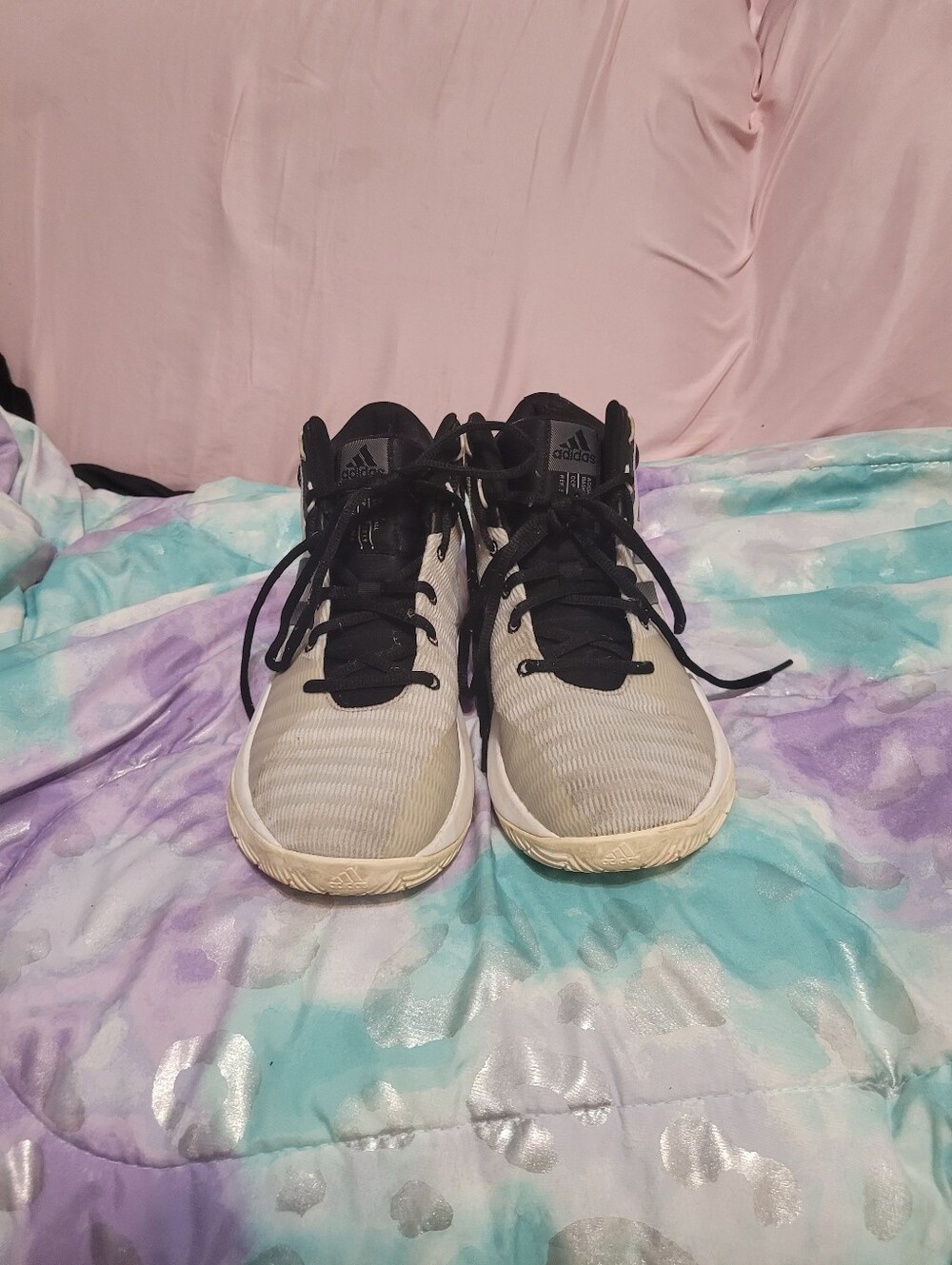 Mens Size 7.5 Adidas Pro Elevate Black & Gray Basketball Shoes